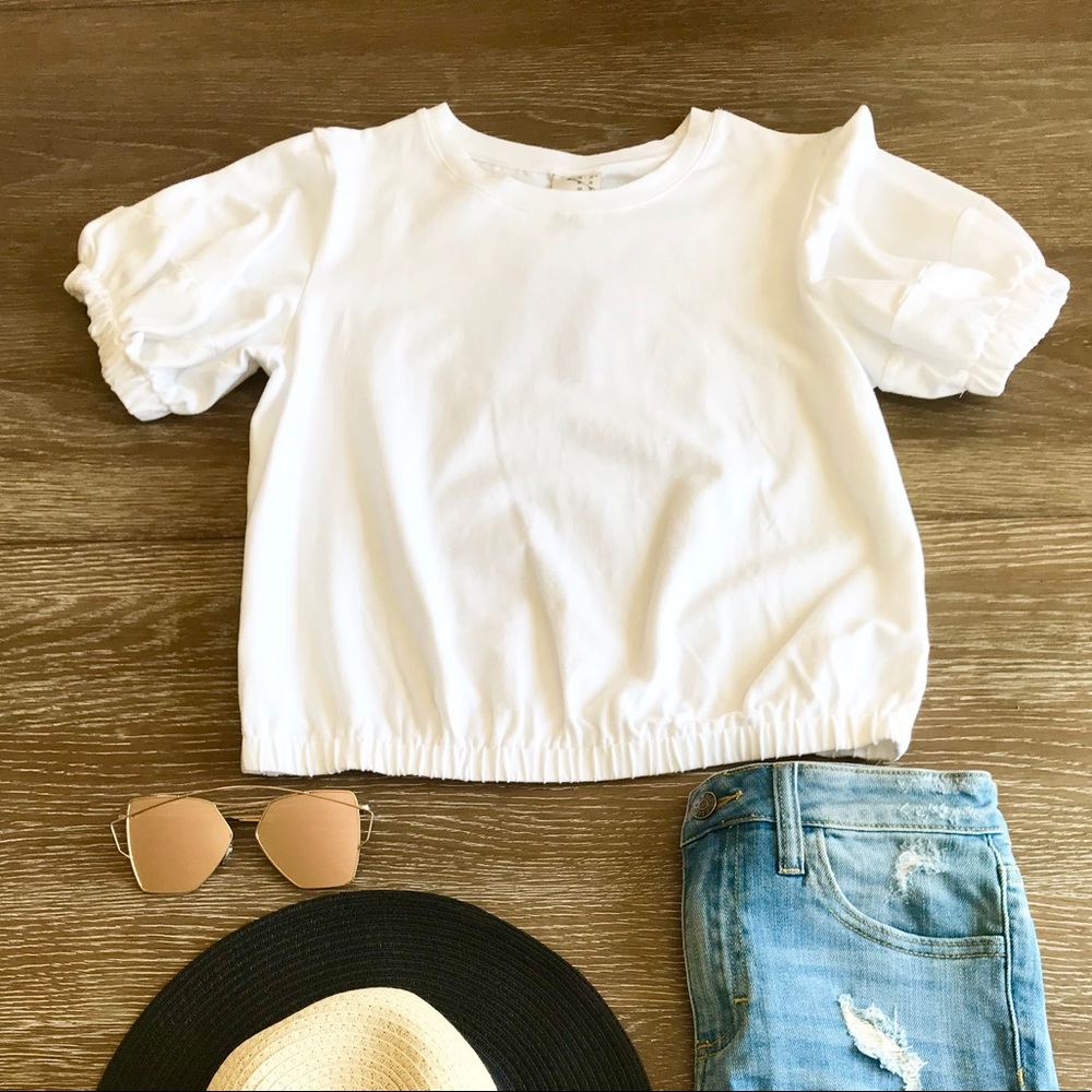 White crop top